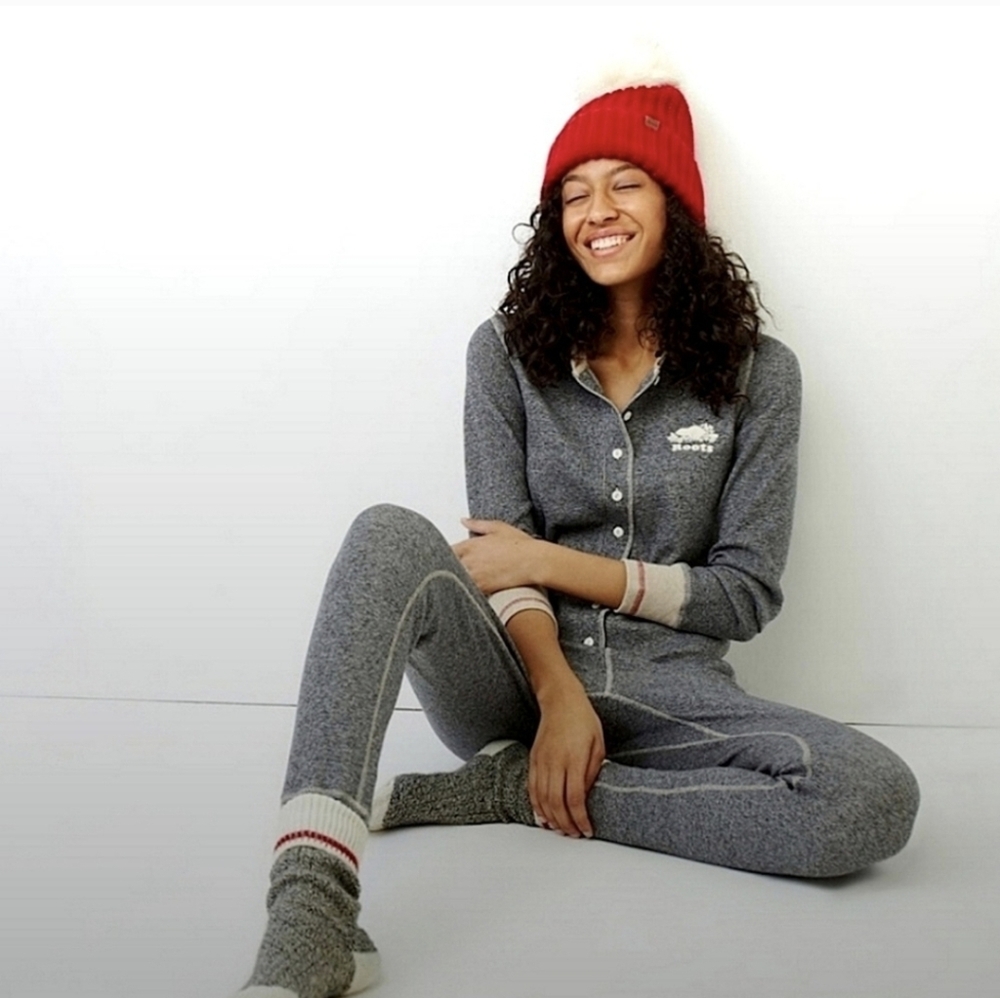 Roots Grey Onesie Small